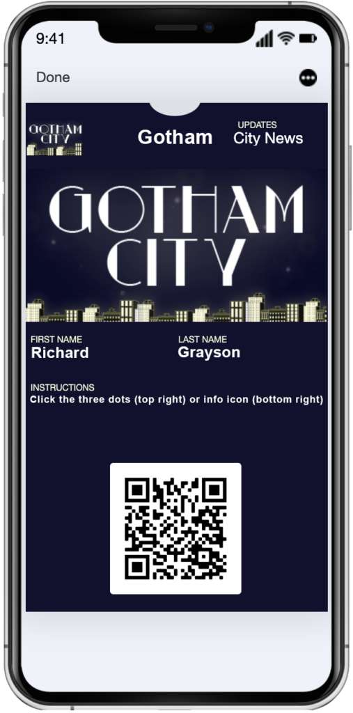 Digital Wallet Pass Gotham City Municipal Updates